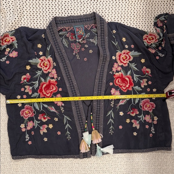 Johnny Was Womens Large  Multicolor Embroidered Kimono - Picture 5 of 9
